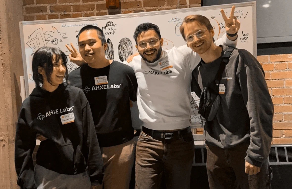 The Elementra team smiling at the event