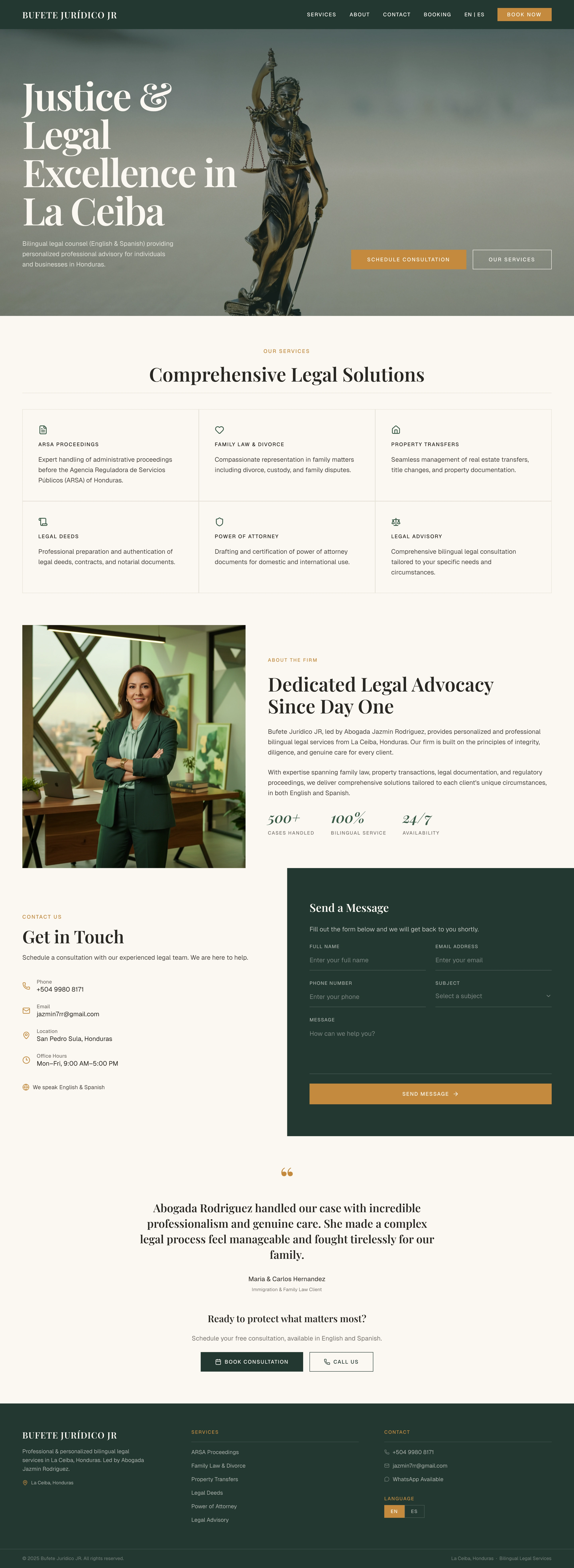 Original landing page design