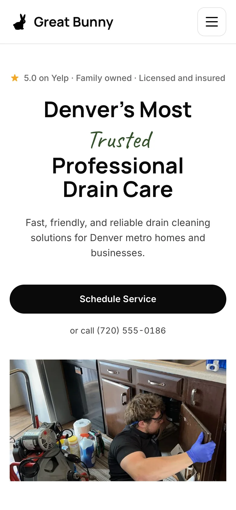 Homepage on a phone