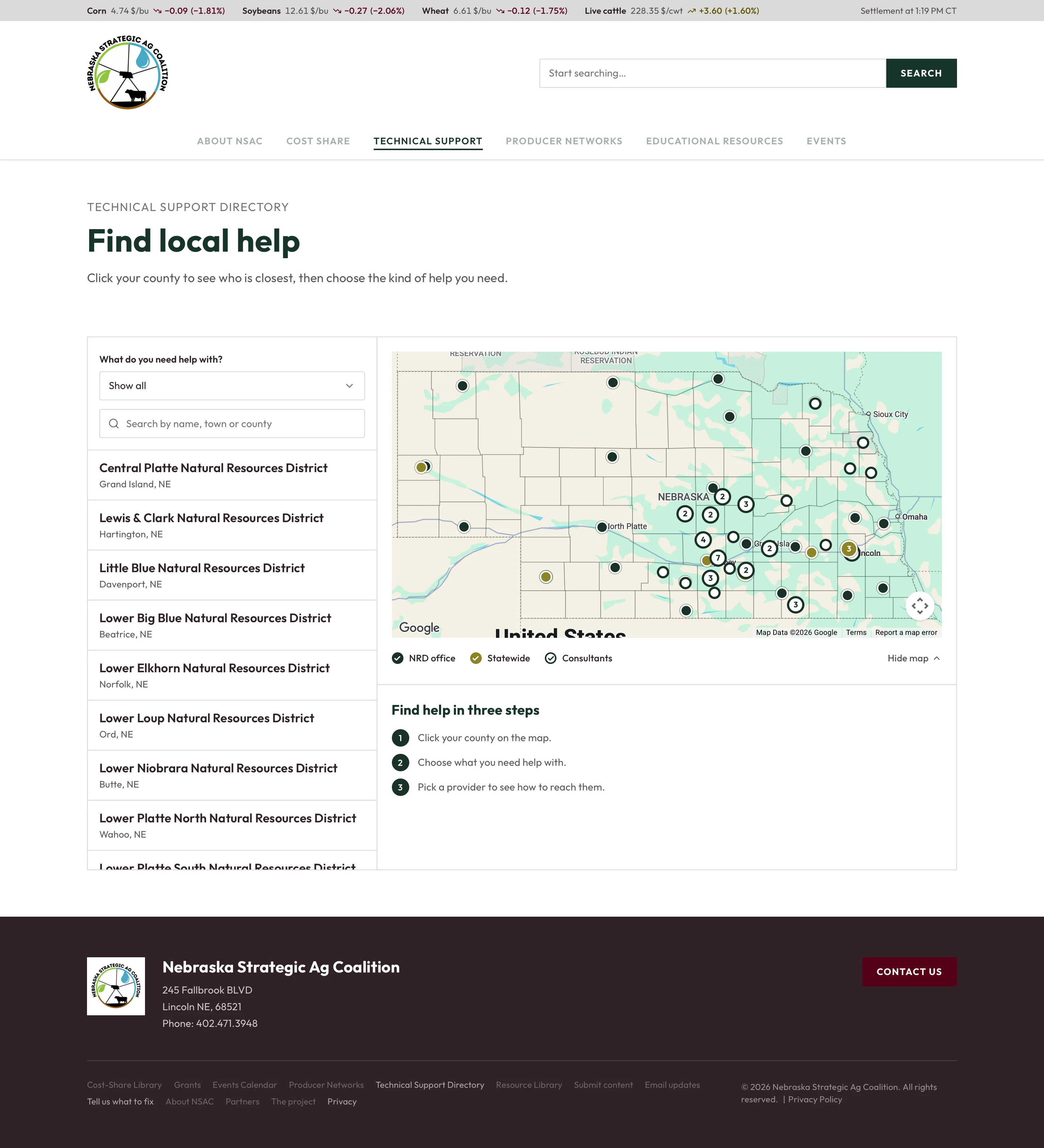 Technical support directory