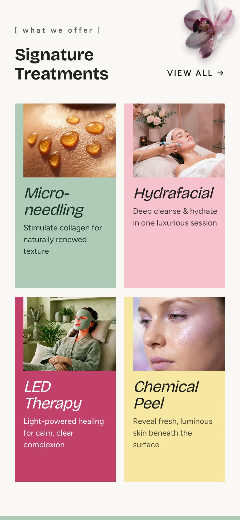 Signature treatments